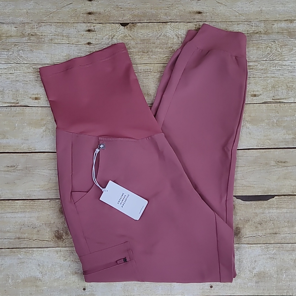 Figs Zamora Maternity Scrub Pant In Mauve, NWT